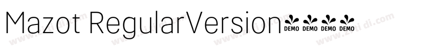 Mazot RegularVersion字体转换
